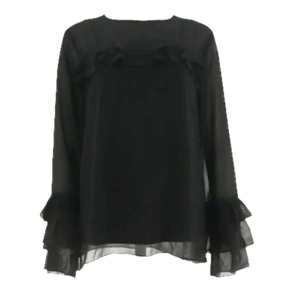 Peace Love World Ruffle Sleeve Top with Camisole